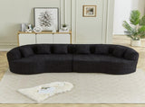 Curved Sectional Sofa, 111.5-inch Oversized Modern Bone-Free Cloud Sofa with 6 Pillows Luxury W3505P456569