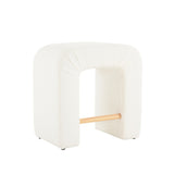 24'' Boucle stool Set of 2,Dining Chairs for Home Kitchen Island,White N780P187017K