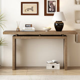 U_STYLE Uniquely Designed Ash Veneer Console Table, Modern Simple Style, Featuring Clever Tabletop N711P241324O