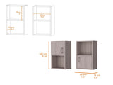 White Oak 2 Bathroom Medicine Cabinets with Open Shelf B062P175074