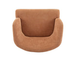 Modern Accent Chair with Round Back & Wooden Legs - Mid-Century Inspired Lounge Chair for Living N767P266888P