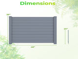 48"38" Decorative Outdoor Fence Modular Design Galvanized Stakes Wind-Proof for Yard Garden 98784601