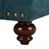 Modern Sofa for Living Room,38"Green Chenille Sofa Couch, Sectional Love Seat Sofa Couch with Brown W1708135965