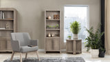 Cypress Lane Bookcase Pier Cabinet, No Assembly Required, White Oak Finish B108P163863