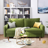 56.3" Velvet Round Arm Apartment Loveseat 82087785