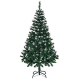 ZUN 4 FT Artificial Snow Tipped Christmas Tree, Unlit Christmas Pine Tree with 300 Branch Tips and 75678855