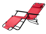 Portable Dual Purposes Extendable Folding Reclining Chair Red 11154818
