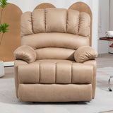 ZUN Large Manual Recliner Chair in Fabric for Living Room, Yellow W1803P170024
