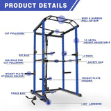 ZUN Home Gym sets Multi-functional Power Cage,Home Adjustable Pullup Squat Rack 1000Lbs Capacity 37368807