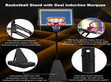 Portable Basketball Hoop for Youth Adults & Professional Match,Adjustable Height 8.04 ft to 10.01 61443356