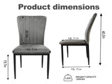 Dining Chairs Set of 4 Modern Velvet Upholstered Chairs with Metal Le gs Adjustable feet for Dining W3851P493953