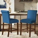 ZUN Upholstered Counter Stool with Nailhead Trim Set of 2 B035P265990