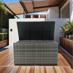 ZUN Outdoor Storage Box, 200 Gallon Wicker Patio Deck Boxes with Lid, Outdoor Cushion Storage for Kids 23502250