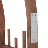 ZUN 6.8FT Wooden Arch with Bench for 2 People, Garden Arbor Trellis for Climbing Plant, Outdoor Garden 11816565