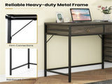 Home Office Dual Desktop Desk with 5 Storage Drawers, Powder-Coated Metal Frame Engineered Wood 15981882