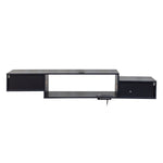 ZUN 65.35in Wall Mounted Floating TV Stand with 20 Color LEDs and Charging Station W331P242458