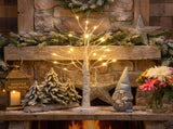 24 in, Artificial Christmas Tree, with 24 LED Lights, White Holiday Xmas Tree for Indoor Home Office 79528090