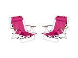 Folding Beach Chair Set of 2 for Adults, 4 Position Portable Backpack Foldable 56591566