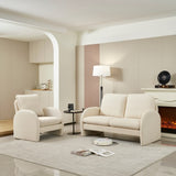 59" Sofa Small Couch for Living Room, Sherpa Fabric Upholstered Sofa Couch, Small W1765P172413