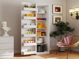 Kitchen Cabinet, White Freestanding Buffet Cupboards Sideboard with Doors & Shelves, Kitchen W331P309438