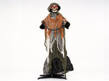 5.7FT Halloween Animated Grim Reaper Decoration, Sound Activated Moving Head & Swinging Hands, Scary 47866860