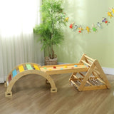 7 in 1 kids hiking triangle set with ramp and arched ladder 81695786