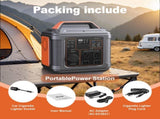 Portable Power Station, 296Wh 80000mAh Lithium Battery with 300W AC Outlets for Outdoor 48488177