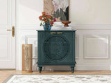 Hollow-Carved 2 Door Accent Cabinet Sideboard Buffet Storage Cabinet with Adjustable Shelf for W688P145774