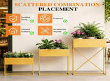 3Pack PreAssembled Gold Metal Elevated Planter Stand with NonWoven Liner, UVResistant W2796P516634