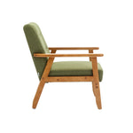 ZUN Accent Chairs Set of 2 with Table, Mid Century Modern Accent Chair, Wood and Fabric Armchairs 88497924