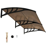 ZUN Outdoor Overhang Awning for Sunlight Rain Snow Wind Protection 82845059