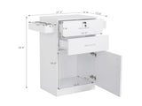 Barbershop Salon Locker / Hair Dryer Rack Drawer with Lock White 76190770