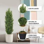 ZUN Artificiales For Decor Christmas-like Artificial Cedar Cypress Plants Faux Boxwood Pine Greenery W2945P220405