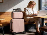 PP Trolley Case 12in 20in 2PCS Suitcase Set Rose Gold 84865279