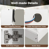 58" TV Stand with RGB Fireplace White- Smart App Remote Control, 4777 BTU Heater 79078321