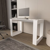 FM FURNITURE Aurora Writing Computer Desk with Ample Work Surface. White B128P283296