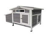 Outdoor Gray Free-Range Wooden Chicken Coop with Asphalt Roof, Pull-Out Tray, Nesting Box with Easy 70089327