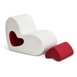Toddler Chair,Comfy Cuddly Kids Chair with Heart-shaped Novel Design Pillow,Children's Chairs W1889P337605