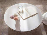 Nesting Coffee Table Set of 2 Round Wooden Coffee Tables Circle Modern Table for Living Room Bedroom W3081P315304