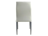 4pcs backrest cushion horizontal sewing decoration PU leather dining chair round tube white cushion 94807308