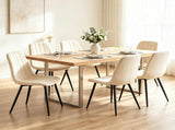 Set of 4 Mid-Century Modern Upholstered Dining Chairs, High Resilience Sponge Curved Seat Sturdy 68870185