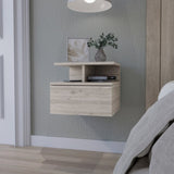 Augusta Floating Nightstand with 2-Tier Shelf and 1-Drawer B128P148659