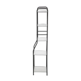 Matte Black Steel 5-Shelf Bathroom Storage Tower Unit 56884629