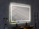 60 x 36 Inch LED Bathroom Mirror with Front and Backlight, Wall Mounted Vanity Mirror, Anti-Fog, W2287P280115