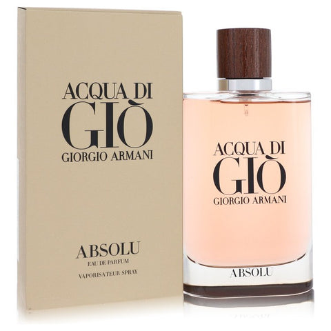 Acqua Di Gio Absolu by Giorgio Armani Eau De Parfum Spray 4.2 oz for Men FX-541216