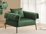 Upholstered Comfy Reading Chair, Modern Velvet Accent Chair,Large Lazy Arm Chair with Soft Cushion, T3593P362926