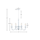 8-Light Traditional Metal Chandelier B03599395
