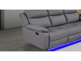 Blanche Grey Console Reclining Loveseat with LED Lights B201P412052