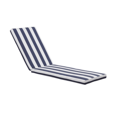 ZUN Outdoor Chaise Lounge Cushion Replacement Patio Seat Cushion ,Blue White Stripe [Sale to Temu is 19193053