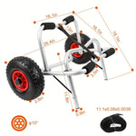 ZUN Foldable Kayak Cart, Kayak Kayak Trolley, Lightweight Kayak Accessories Universal Transport Canoe 11149462